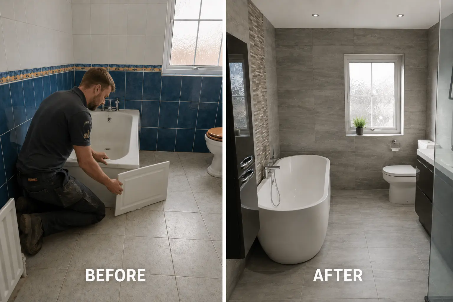 A bathroom installed by Gas Works in Cornwall